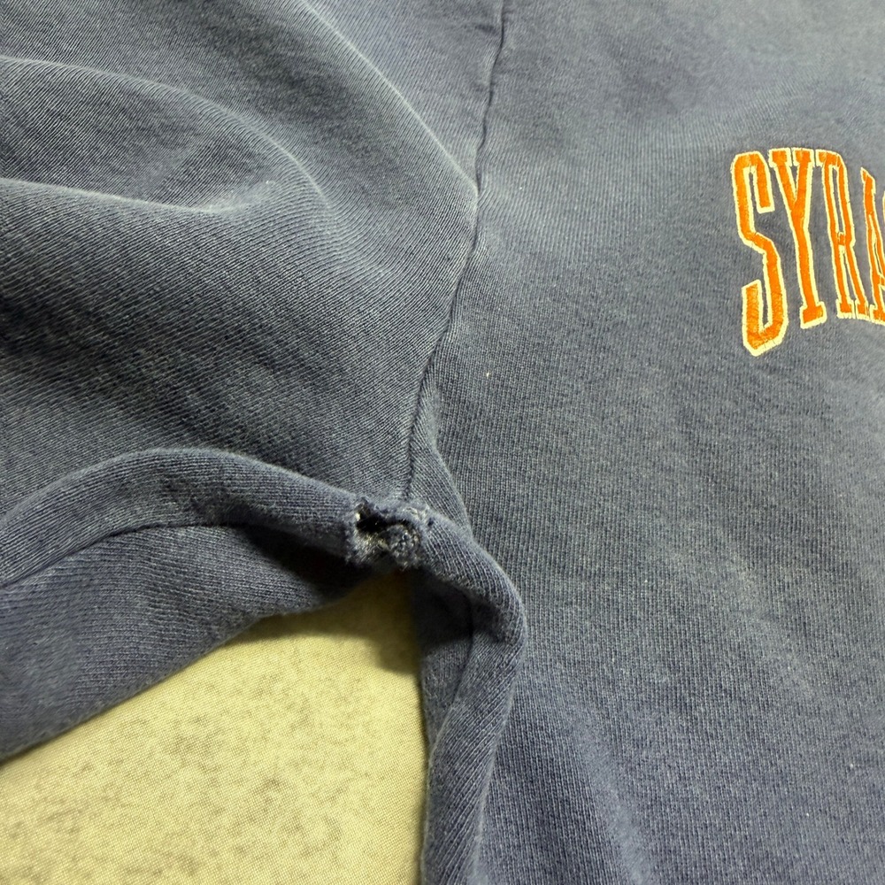 Syracuse Sweatpants Navy Blue XL Vintage 90s Fruit of the Loom Heavy Cotton Y2K - Picture 6 of 11